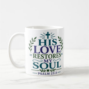 Mug Sa Grâce Rétablit Mon Âme Citation Spirituelle Aud