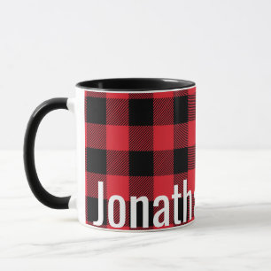 Mug Sa muqueuse Red Black Buffalo Plaid