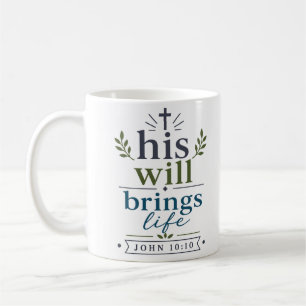 Mug Sa Volonté Apporte La Vie Inspirante Espérance Chr
