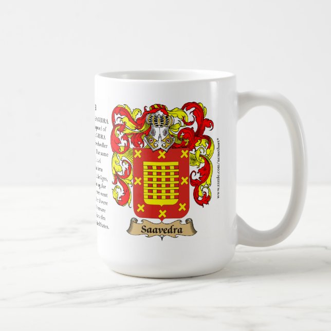 Mug Saavedra, l'origine, la signification et la crête (Droite)