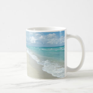 Mug Sable extrême de blanc de vue de plage de