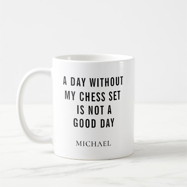 Mug Sac de joueur d'échecs Funny personnalisé (Gauche)