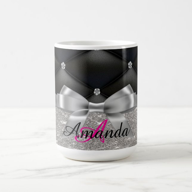 Mug Sac électronique monogramme noir parties scintilla (Centre)