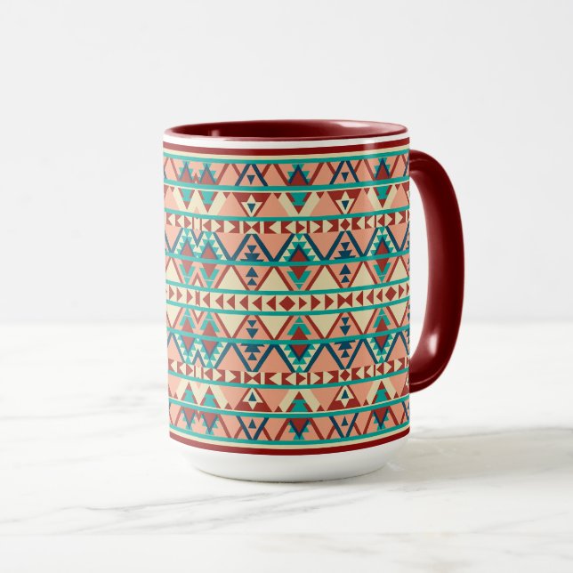 Mug Sac fourre-tout géométrique moderne de style sud-o (Devant droit)