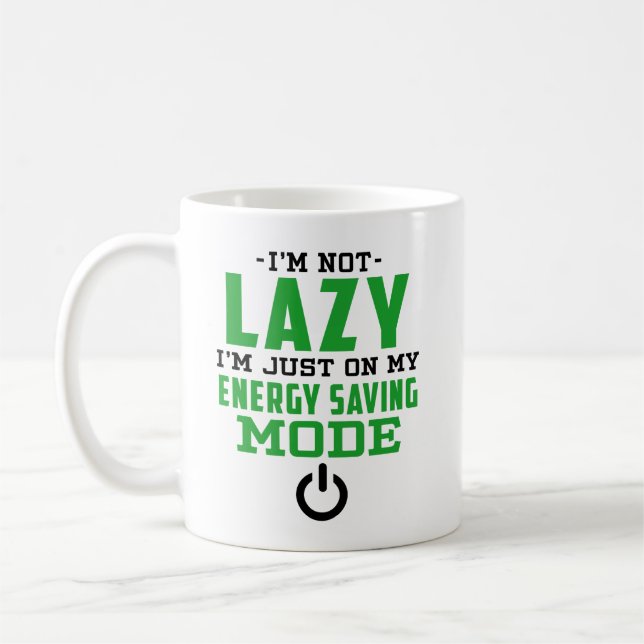 Mug Sacoche du mode d'économie d'énergie amusant (Gauche)