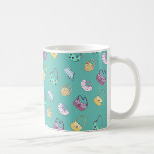 Mug Sacs à main mignonne Doodles Motif Turquoise
