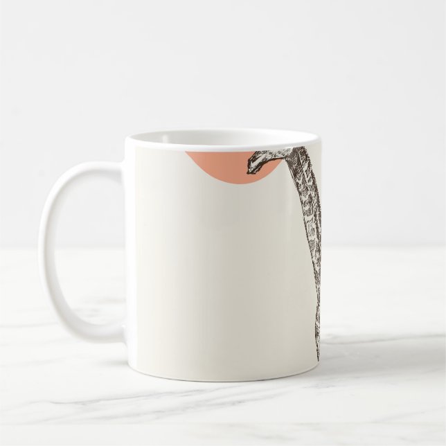 Mug Safari Coucher de soleil Giraffe Paysage naturel (Gauche)