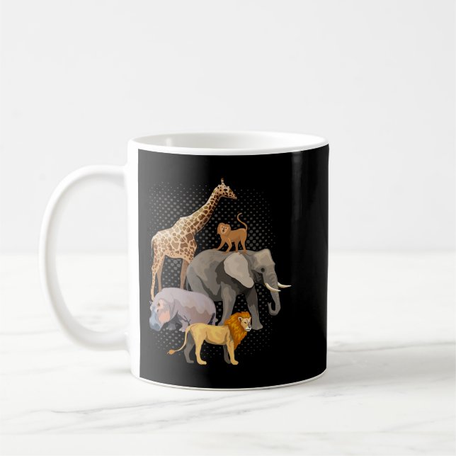 Mug Safari Squad Africain Safari Animaux Drôle Zoo Ani (Gauche)