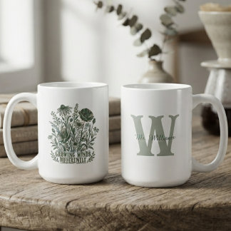Mug Sage Fantaisiste Botanique Esprits en Croissance