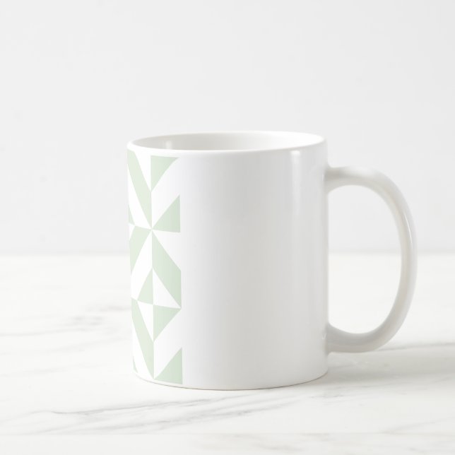 Mug Sage Green Geometric Deco Cube Pattern (Droite)
