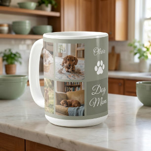 Mug Sage Green Maman Chien Empreinte de Patte 8 Photos