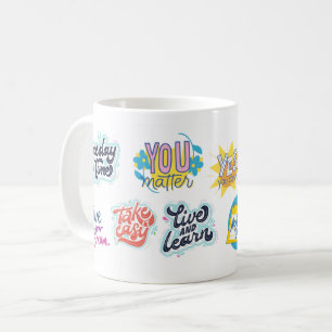 Mug Sagesse en bulles : collection de citations coloré
