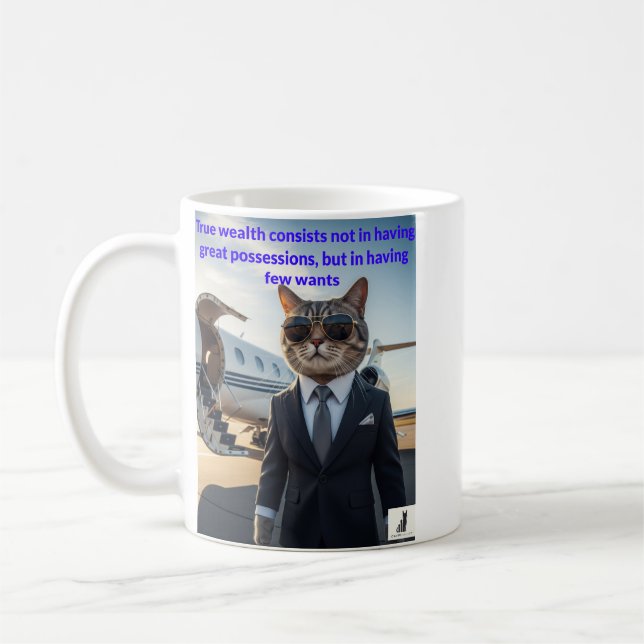 Mug Sagesse et richesse Feline - Musique Catpitalist (Gauche)