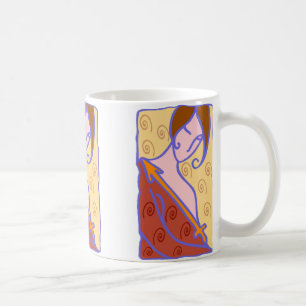 Mug Sagittarius Femme des années 1920 en orange