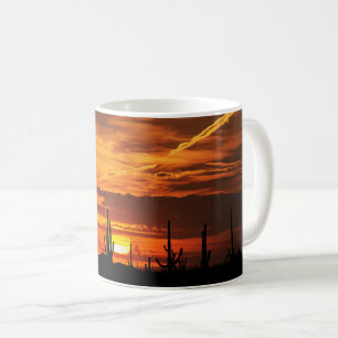 Mug Saguaros pittoresque au coucher du soleil