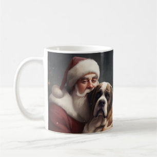 Mug Saint Bernard avec le Père Noël Noël Festif