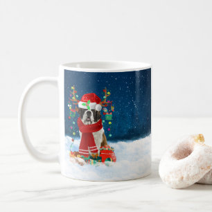 Mug Saint Bernard chien avec cadeaux de Noël Jeter Pil