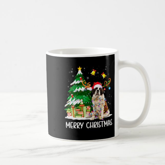 Mug Saint Bernard Christmas Lights Tree Santa Xmas Paj (Droite)