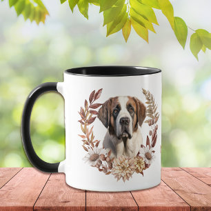Mug Saint Bernard Dog Verrerie d'automne
