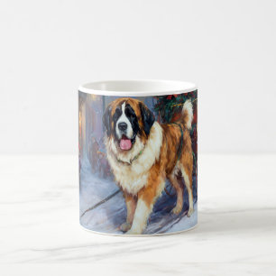 Mug Saint-Bernard période de fêtes de Noël