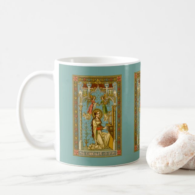 Mug Saint-Cécile néo-gothique de Rome (BNG 02) (Avec donut)