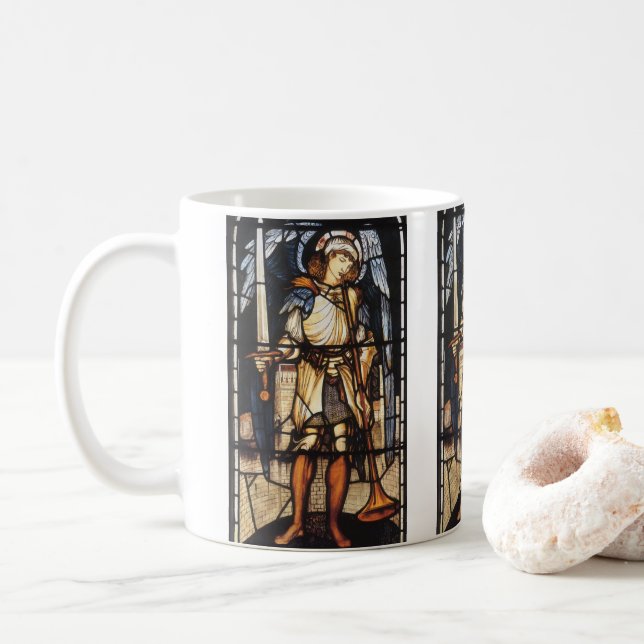 Mug Saint Michael par Sir Edward Coley Burne-Jones (Avec donut)