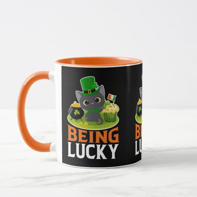 Mug Saint Patrick's Day Être chanceux (Gauche)