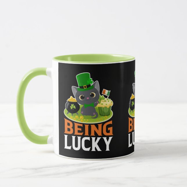 Mug Saint Patrick's Day Être chanceux (Gauche)