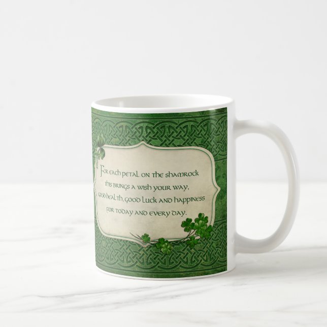 Mug Saint Patrick's Day Shamrock irlandais bénédiction (Droite)