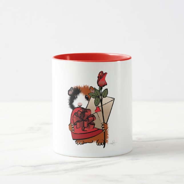 Mug Saint Valentin Guinée amour porc (Centre)