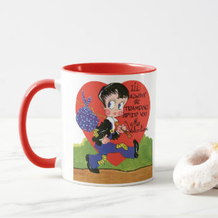 Mug Saint Valentin, Hobo Coeur de garçon Vintage