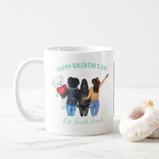 Mug Saint-Valentin | Photo Best Friends BFF (Avec donut)