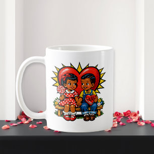 Mug Saint-Valentin   Pop Art Rétro Personnalisé