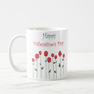 Mug Saint Valentin Roses Ostrich Love Romance Flower