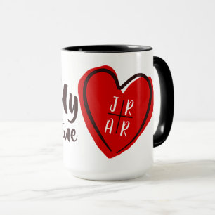 Mug Saint-Valentin Sois mon Valentin Cœur Personnalisé