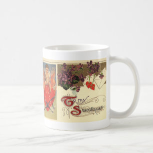 Mug Saint-Valentin victorien vintage pour mon amour