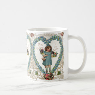 Mug Saint-Valentin, Victorienne vintage, couronne de c
