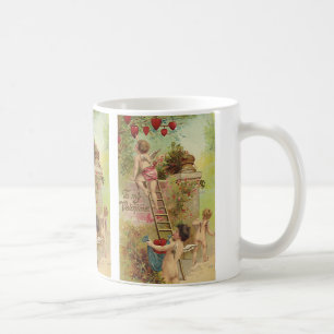 Mug Saint-Valentin vintage, Adorables chérubins grimpe