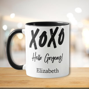 Mug Saint-Valentin XOXO Bonjour Magnifique Personnalis