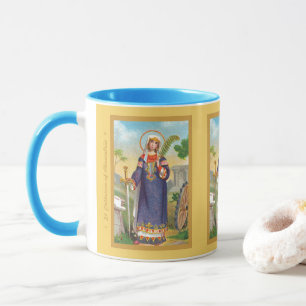 Mug Sainte Catherine d'Alexandrie en robe égyptienne