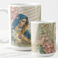 Sainte Vierge Marie Vintage catholique Rosaire mar