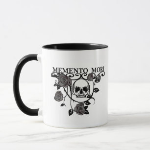 Mug Saisir le Jour - Roses Noires - Crâne Memento Mori