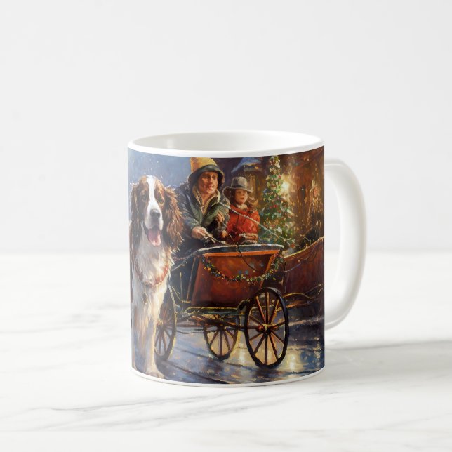 Mug Saison de Noël de l'espagnol Springer anglais (Devant droit)