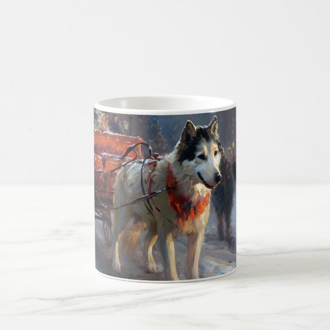 Mug Saison de Noël du Malamute de l'Alaska (Centre)