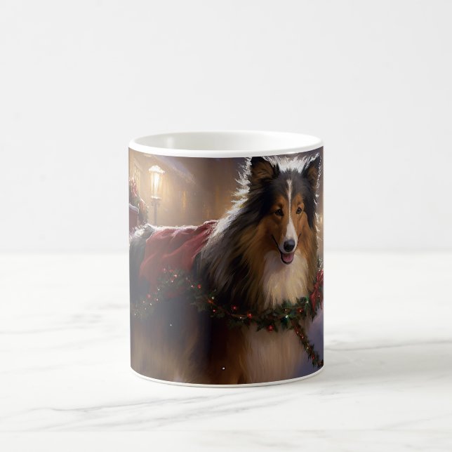 Mug Saison de Noël du Shetland Sheepdog (Centre)