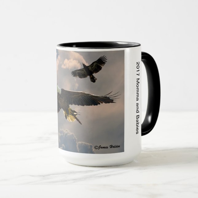 Mug Saison d'Eagles 2017 d'université de baie (Devant droit)
