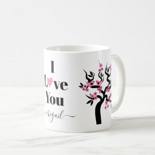 Mug Sakura cerisier Inséparable rose et fleurs