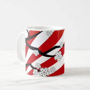 Mug Sakura Sunrise Blanc Cerise Fleurs Fleurs Zen