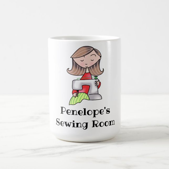 Mug Salle de couture personnalisée (Centre)