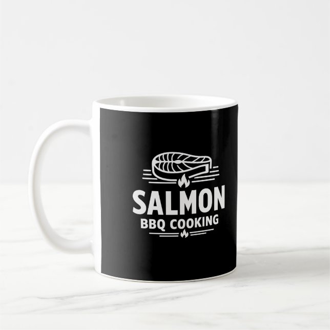 Mug Salmon BBQ Cooking Seafood Grill (Gauche)